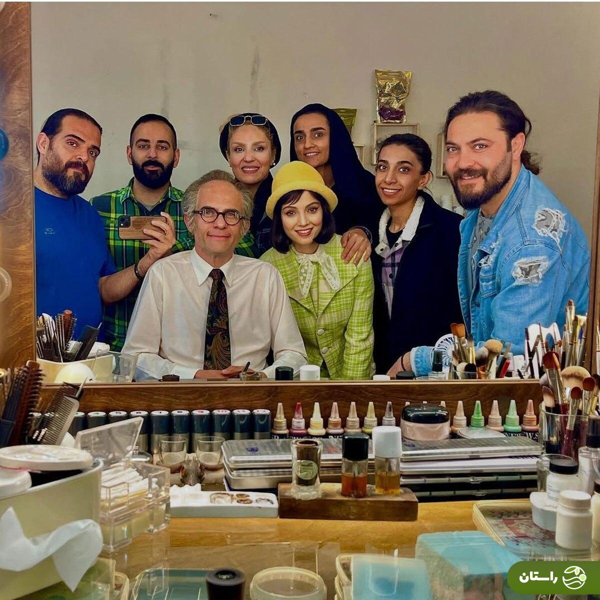 مهسا حجازی و بابک حمیدیان در پشت صحنه سریال تاسیان